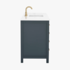 60" Dark Blue Wood Single Vanity Cabinet for Contemporary Primary Bathroom Remodel