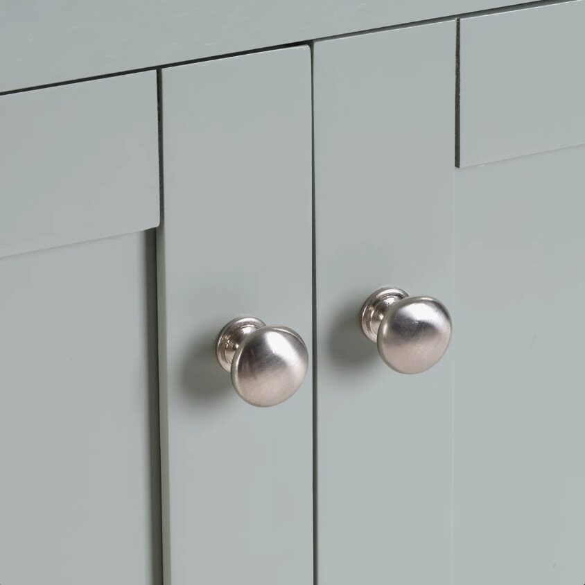 12 30 Inch Sage Green Shaker Bathroom Vanity with White Ceramic Sink & Multi Storage Drawers