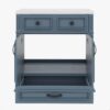 12 Modern Navy Blue Bathroom Vanity Cabinet with Soft Close Doors & Multi Drawer Storage