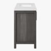48" Solid Wood Grey Bathroom Vanity with Stone Top for Contemporary Master Bath Remodel