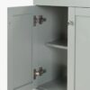 13 30 Inch Sage Green Shaker Bathroom Vanity with White Ceramic Sink & Multi Storage Drawers