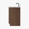 Modern Walnut Shaker Vanity Cabinet with Dovetail Wood Drawers for Farmhouse & Coastal Bath Remodel