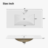 36" Olive Green Farmhouse Bathroom Vanity with White Undermount Sink