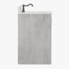 15 Light Gray Farmhouse Vanity with Cross Barn Door for Coastal, Modern Farm & Industrial Bath Remodel