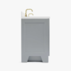16 Spacious Light Gray All-in-One Double Sink Shaker Bathroom Vanity