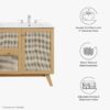 17 48" Coastal Rattan Double Bathroom Vanity for Master Bath Remodel