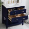 2 Navy Modern Single Sink Bathroom Vanity Cabinet
