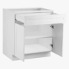 2 Freestanding Shaker Style Vanity Base Cabinet, Solid Wood Construction for Bathroom Sink