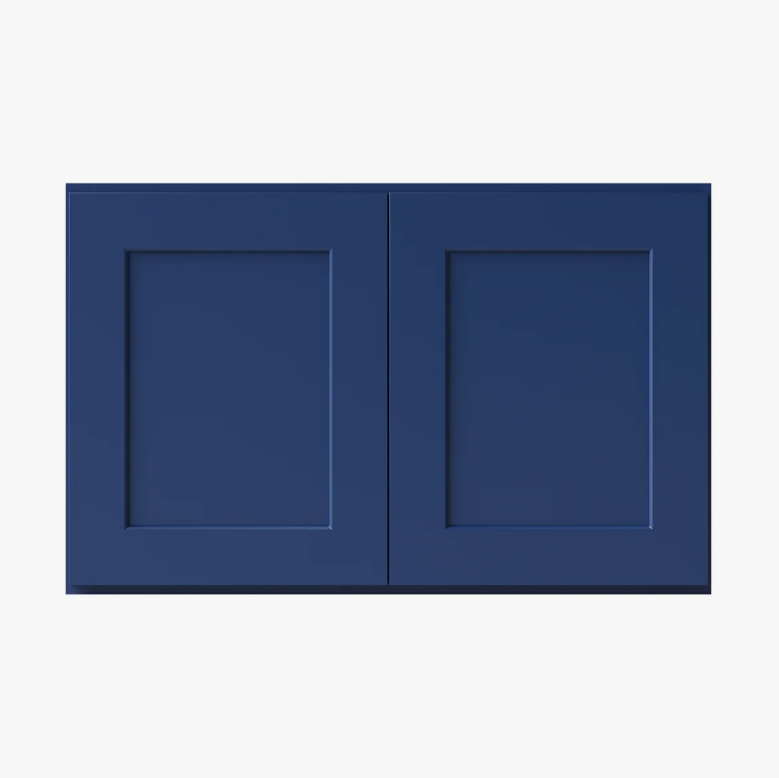 Modern Navy Blue Shaker Wall Cabinet for Kitchen Remodel & Custom Cabinetry Matching