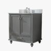 Transitional Single Sink Grey Shaker Bathroom Vanity Cabinet