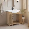 2 Farmhouse Beadboard Single Sink Bathroom Vanity Cabinet