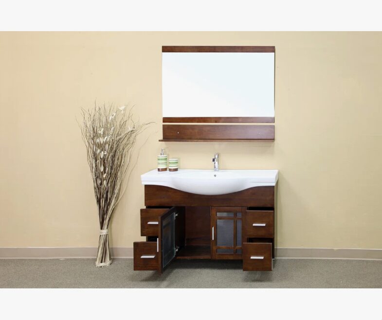 48" Freestanding Single Sink Vanity Cabinet for Farmhouse & Traditional Bathroom Remodel