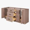72 Inch Dusty Pink Shaker Double Undermount Sink Bathroom Vanity, White Quartz Countertop & Matte Black Hardware