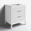 3 Coastal Bright White Fluted Vanity for Small Bathrooms