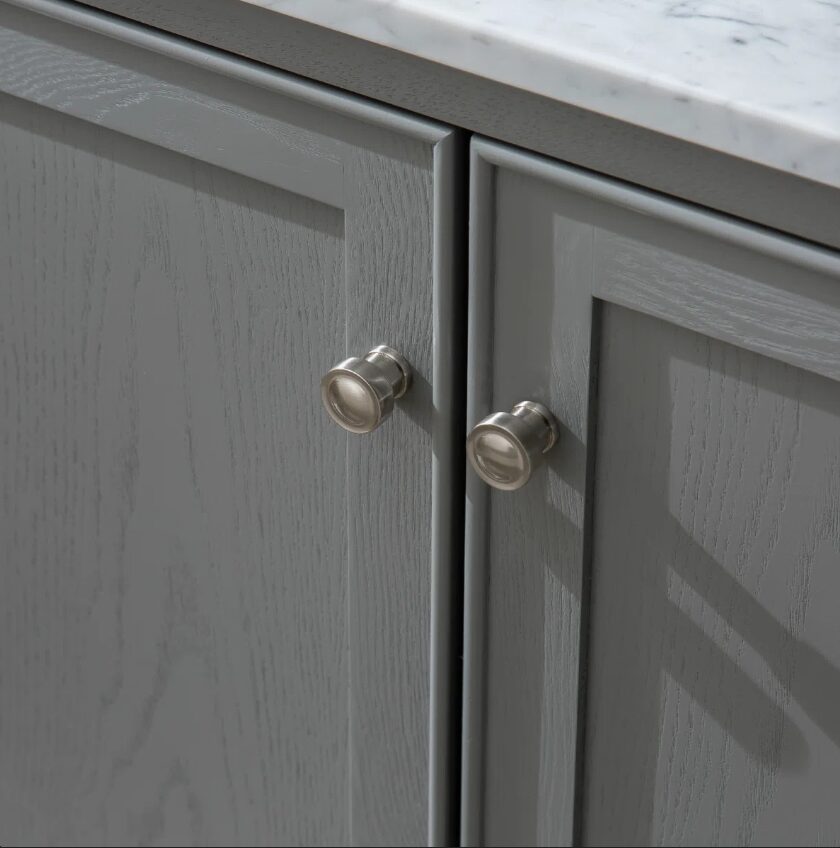 Transitional Single Sink Grey Shaker Bathroom Vanity Cabinet