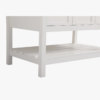 3 36 Inch White Shaker Farmhouse Freestanding Bathroom Vanity with Marble Top & Slatted Shelf