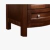 24 Inch Walnut Curved Freestanding Bathroom Vanity with Ceramic Sink & Silver Knobs