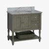 Gray Traditional Bathroom Vanity Cabinet for Guest & Master Bathrooms