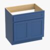 36 Inch Deep Blue Shaker Bathroom Storage Cabinet for Custom Countertop