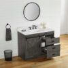 3 Farmhouse Rustic Gray Vanity with Cross Barn Door for Country & Industrial Bathroom Remodel