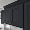 Wall Mounted Black Shaker Kitchen Wall Cabinet, Moisture Resistant Plywood Storage Cabinet