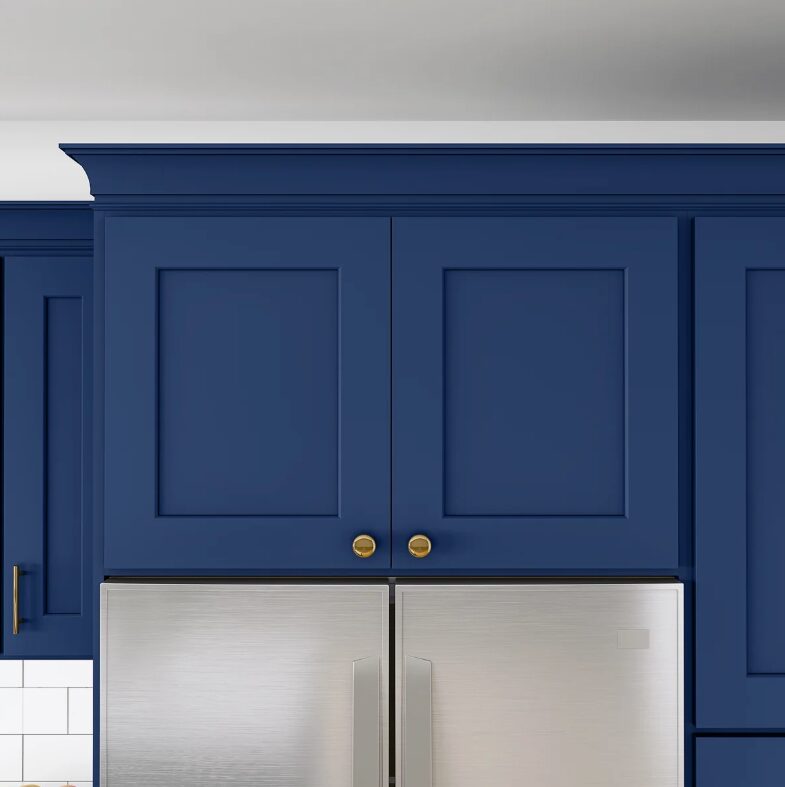 Modern Navy Blue Shaker Wall Cabinet for Kitchen Remodel & Custom Cabinetry Matching