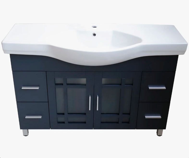 48" Freestanding Single Sink Bathroom Vanity Cabinet for Guest & Master Bath Remodel