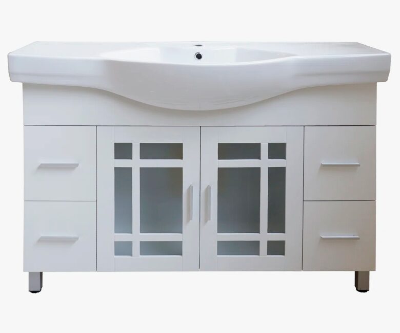 48" Single Sink Freestanding Vanity Cabinet for Guest & Master Bathroom Remodel