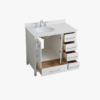 3 Modern Single Sink White Shaker Bathroom Vanity Cabinet