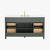 60" Muted Green Wood Single Vanity for Contemporary & Farmhouse Master Bath Remodel