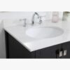 Modern Single Sink Black Bathroom Vanity Cabinet with Silver Hardware