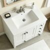 Classic White Shaker Vanity with Integrated Ceramic Sink for Bathrooms
