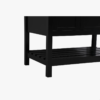 4 Farmhouse Black Shaker Single Sink Vanity Cabinet with Bottom Storage Shelf