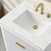 4 Coastal Bright White Fluted Vanity for Small Bathrooms