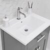 4 Compact Grey Shaker Single Sink Vanity Cabinet for Guest Bathrooms