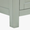 24 Inch Sage Green Curved Freestanding Bathroom Vanity with Ceramic Sink & Silver Knobs