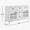 Farmhouse White Double Vanity Cabinet with Black Integrated Countertop