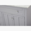 4 42" Modern Grey Wood Bathroom Vanity with Natural Marble Countertop