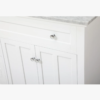 4 42 Inch White Shaker Single Sink Bathroom Vanity with Carrara Marble Top & 4 Drawers
