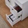 4 Modern White Shaker Bathroom Vanity Cabinet with Storage Doors & Drawers