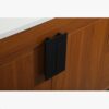 4 Modern Farmhouse Walnut Vanity Cabinet with Open Base Clearance for Industrial Bathroom Remodel