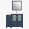 4 Modern Transitional Navy Blue Vanity Set for Contemporary & Minimalist Bathroom Remodel