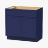 Modern Navy Shaker Vanity Base Cabinet for Custom Countertop Bathroom Remodel Projects