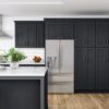 Wall Mounted Black Shaker Kitchen Wall Cabinet, Moisture Resistant Plywood Storage Cabinet
