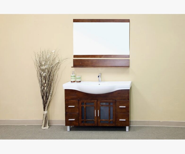 48" Freestanding Single Sink Vanity Cabinet for Farmhouse & Traditional Bathroom Remodel