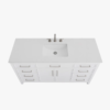 60" Solid White Wood Single Vanity Cabinet for Minimalist & Farmhouse Bathroom Remodel