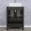 4 Modern Freestanding Double Vessel Sink Vanity Cabinet with Separated Storage Chest