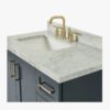 4 Luxury Navy All-in-One Bathroom Vanity with Carrara Marble Countertop