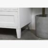 Transitional White Shaker Bathroom Vanity with Nickel Knobs & Undermount Sink