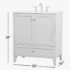 5 Farmhouse Navy Single Sink Vanity Cabinet with Storage Drawer & Soft Close Doors
